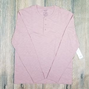*NWT* VINCE Slub Henley - Grenadine